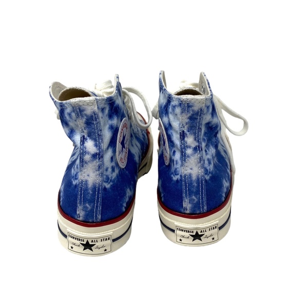 Converse Chuck Taylor High Canvas Blue Women Sneakers Custom 165814C-BLUE/WHITE - Picture 4 of 10